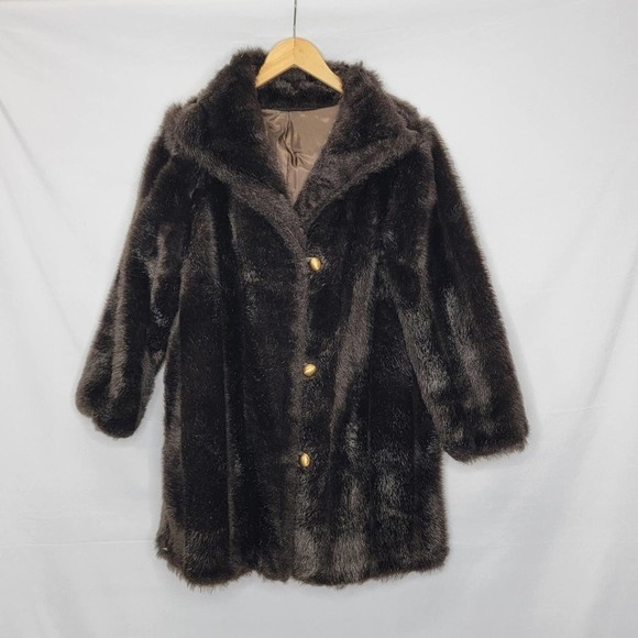 DARK Brown almost Black Mid Length Vintage fur - Picture 14 of 16